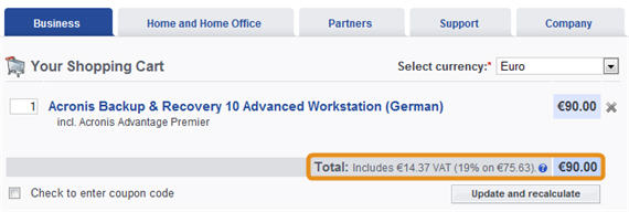 VAT Calculation in Cart VAT Calculation in Ecommerce Shopping Cart