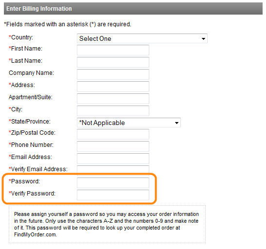 password_nuance Requiring a password in the shopping cart