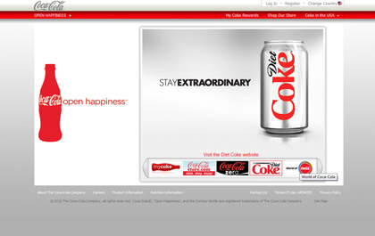 Coca-Cola USA Clean Website Design