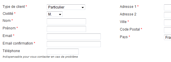 Global Ecommerce Form Fields Global Ecommerce Form Fields