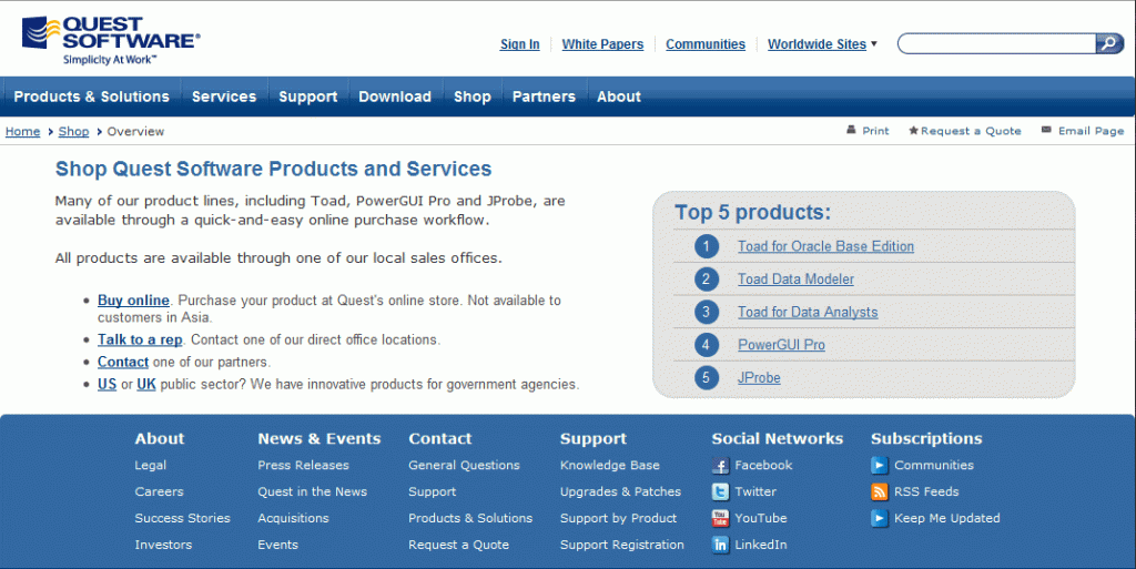 Quest Purchase Option Page Quest Purchase Option Page