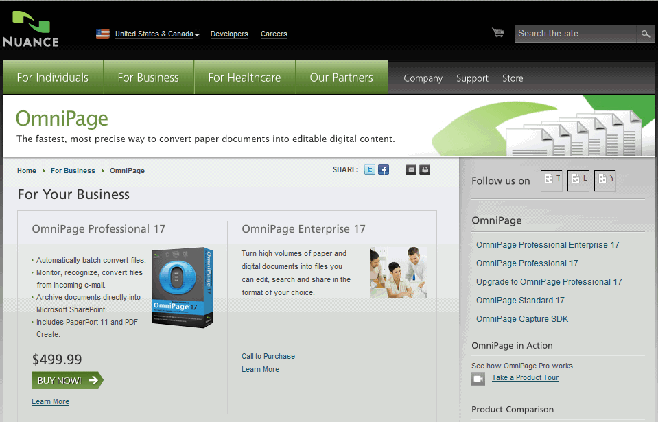 Nuance Purchase Option Page Nuance Purchase Option Page