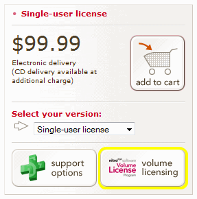 NitroPDF Volume Licensing Option NitroPDF Volume Licensing Option