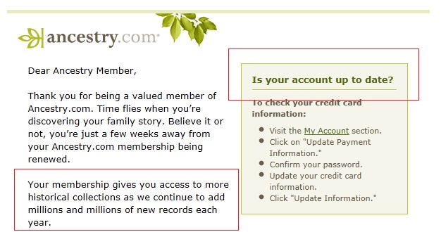 Dunning Notification Fig. 1 Dunning Notification - Ancestry.com