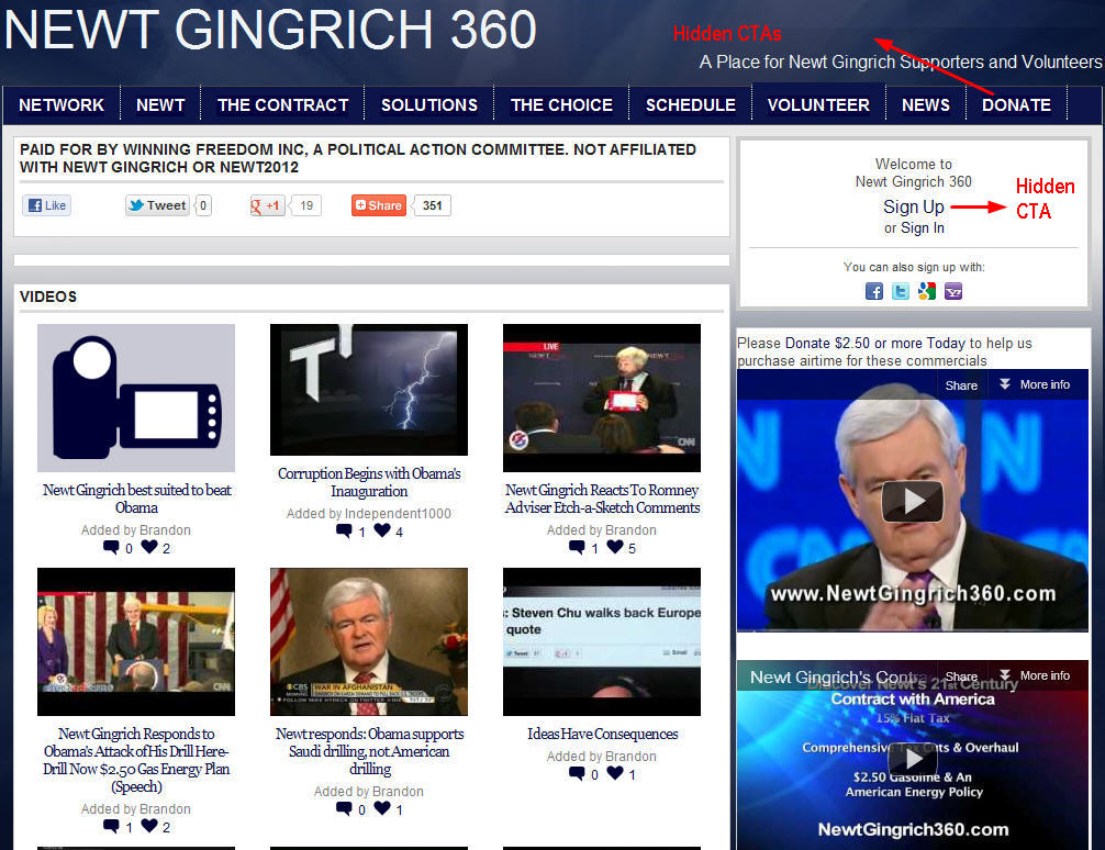 nlp2 Gingrich Landing Page - Shopping Cart