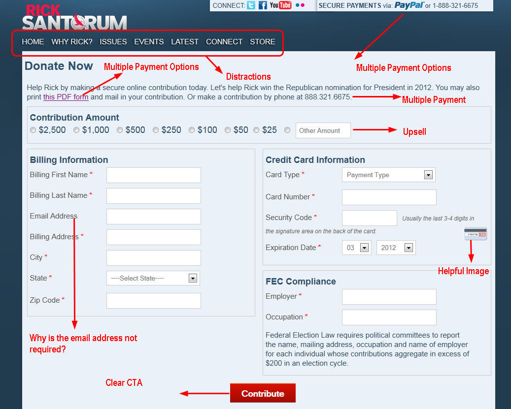 scrt3 Landing Page - Santorum Shopping Cart