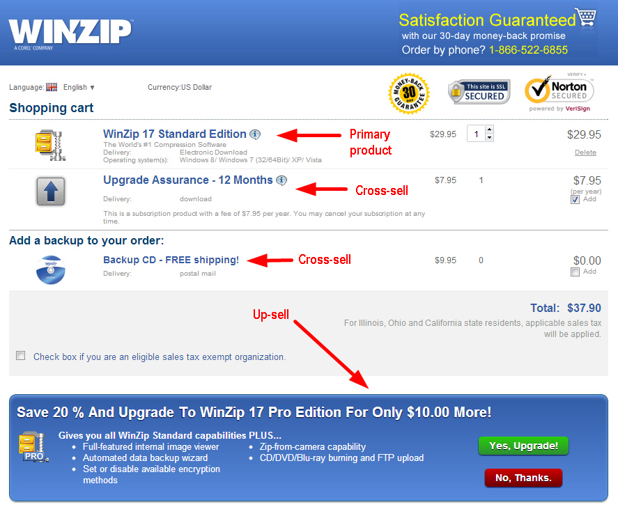 WinZIP Up-sell