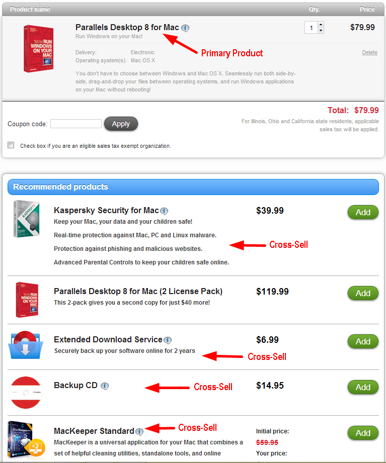 Parallels Cross-sell