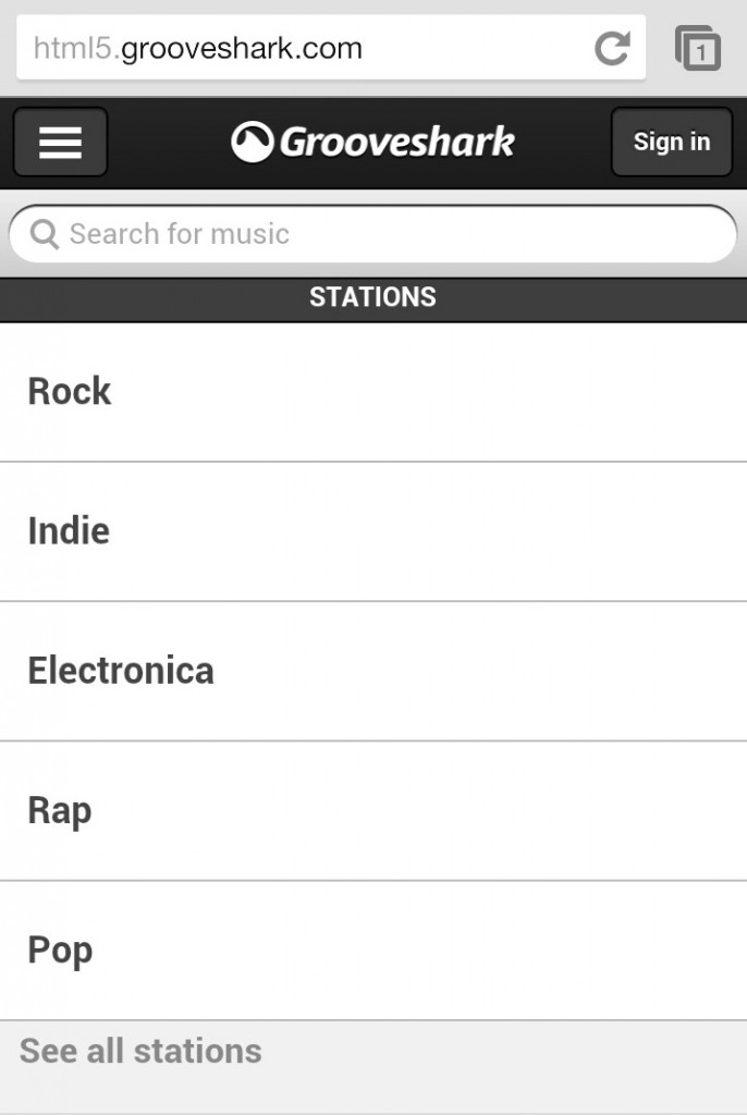 HTML5 Grooveshark HTML5 Grooveshark