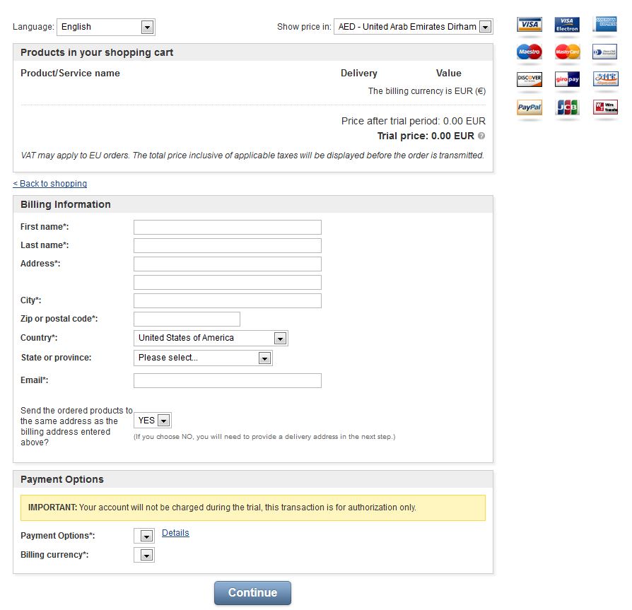 Broken Cart Following Interstitial Page Broken Cart Following Interstitial Page