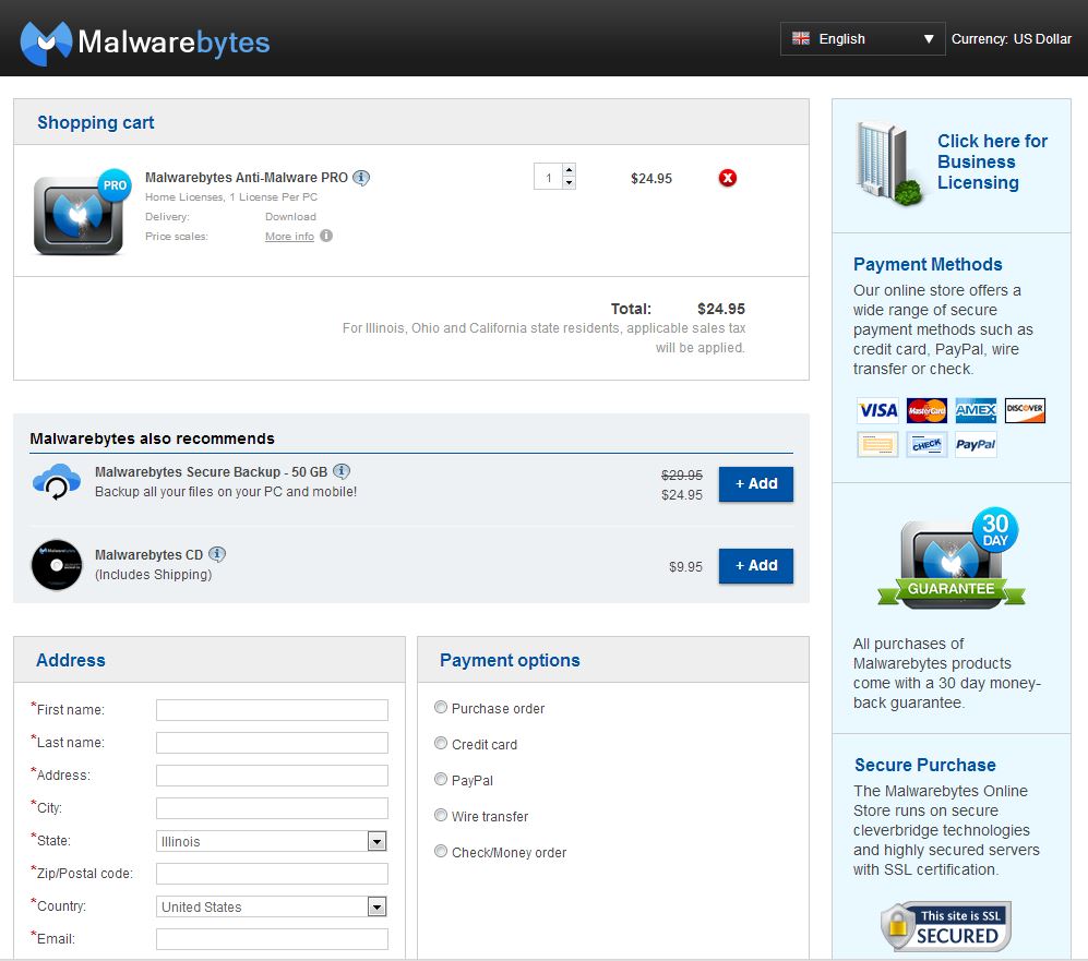 Malwarebytes Shopping Cart Malwarebytes Shopping Cart