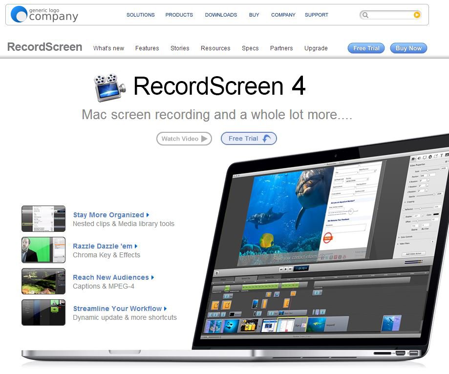 Software Company Product Page Software Company Product Page